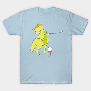 Happy Golfing Dinosaur T-Shirt